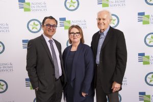 Dr. Boustani, AIHS CEO Connie Benton Wolfe, Actor Mike Farrell